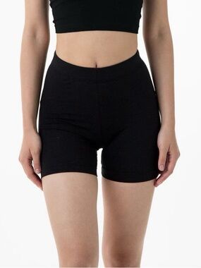 Los Angeles Apparel Black High-Rise Bike Shorts
